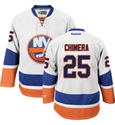 Women's Reebok New York Islanders #25 Jason Chimera Authentic White Away NHL Jersey