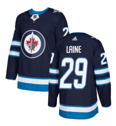 Men's Adidas Winnipeg Jets #29 Patrik Laine Premier Navy Blue Home NHL Jersey