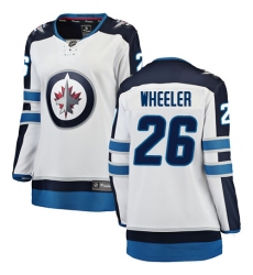 Women's Winnipeg Jets #26 Blake Wheeler Fanatics Branded White Away Breakaway NHL Jersey