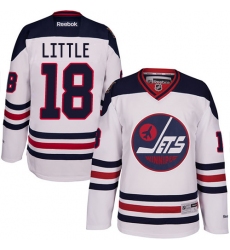 Men's Reebok Winnipeg Jets #18 Bryan Little Premier White 2016 Heritage Classic NHL Jersey