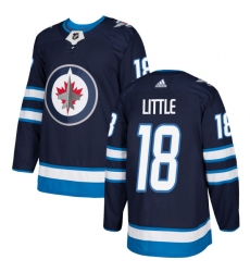 Youth Adidas Winnipeg Jets #18 Bryan Little Authentic Navy Blue Home NHL Jersey