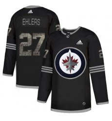 Men's Adidas Winnipeg Jets #27 Nikolaj Ehlers Black Authentic Classic Stitched NHL Jersey