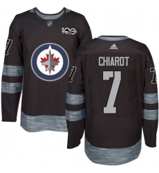 Men's Reebok Winnipeg Jets #7 Ben Chiarot Premier Black 1917-2017 100th Anniversary NHL Jersey