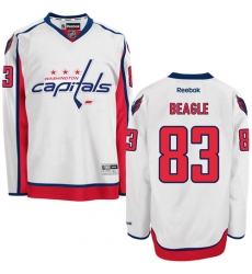 Women's Reebok Washington Capitals #83 Jay Beagle Authentic White Away NHL Jersey