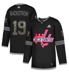 Men's Adidas Washington Capitals #19 Nicklas Backstrom Black Authentic Classic Stitched NHL Jersey