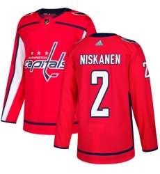 Men's Adidas Washington Capitals #2 Matt Niskanen Premier Red Home NHL Jersey