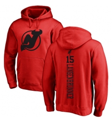 NHL Adidas New Jersey Devils #15 Jamie Langenbrunner Red One Color Backer Pullover Hoodie