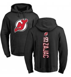 NHL Adidas New Jersey Devils #19 Travis Zajac Black Backer Pullover Hoodie