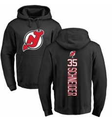 NHL Adidas New Jersey Devils #35 Cory Schneider Black Backer Pullover Hoodie