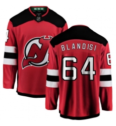 Youth New Jersey Devils #64 Joseph Blandisi Fanatics Branded Red Home Breakaway NHL Jersey