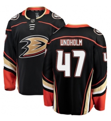 Men's Anaheim Ducks #47 Hampus Lindholm Fanatics Branded Black Home Breakaway NHL Jersey