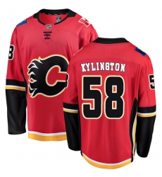 Men's Calgary Flames #58 Oliver Kylington Fanatics Branded Red Home Breakaway NHL Jersey