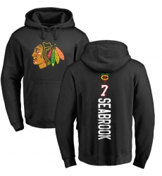 NHL Adidas Chicago Blackhawks #7 Brent Seabrook Black Backer Pullover Hoodie