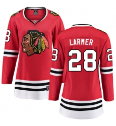 Women's Chicago Blackhawks #28 Steve Larmer Fanatics Branded Red Home Breakaway NHL Jersey
