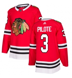Youth Adidas Chicago Blackhawks #3 Pierre Pilote Authentic Red Home NHL Jersey