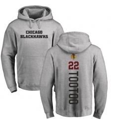 NHL Adidas Chicago Blackhawks #22 Jordin Tootoo Ash Backer Pullover Hoodie