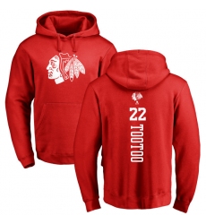 NHL Adidas Chicago Blackhawks #22 Jordin Tootoo Red One Color Backer Pullover Hoodie