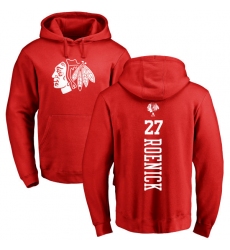NHL Adidas Chicago Blackhawks #27 Jeremy Roenick Red One Color Backer Pullover Hoodie
