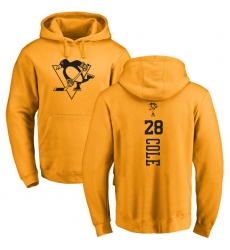 NHL Adidas Pittsburgh Penguins #28 Ian Cole Gold One Color Backer Pullover Hoodie