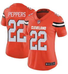 Women's Nike Cleveland Browns #22 Jabrill Peppers Orange Alternate Vapor Untouchable Limited Player NFL Jersey