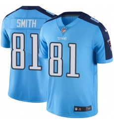 Men's Nike Tennessee Titans #81 Jonnu Smith Light Blue Team Color Vapor Untouchable Limited Player NFL Jersey