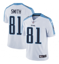 Men's Nike Tennessee Titans #81 Jonnu Smith White Vapor Untouchable Limited Player NFL Jersey