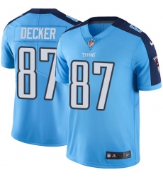 Men's Nike Tennessee Titans #87 Eric Decker Limited Light Blue Rush Vapor Untouchable NFL Jersey