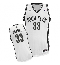 Men's Adidas Brooklyn Nets #33 Allen Crabbe Swingman White Home NBA Jersey