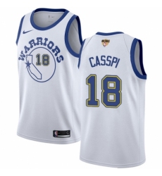 Women's Nike Golden State Warriors #18 Omri Casspi Swingman White Hardwood Classics 2018 NBA Finals Bound NBA Jersey