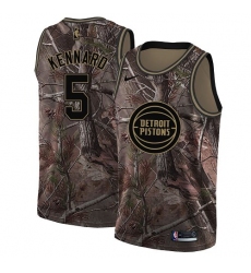 Men's Nike Detroit Pistons #5 Luke Kennard Swingman Camo Realtree Collection NBA Jersey