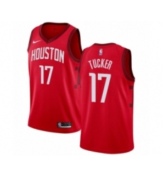 Women's Nike Houston Rockets #17 PJ Tucker Red Swingman Jersey - Earned Edition