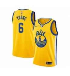 Youth Golden State Warriors #6 Nick Young Swingman Gold Finished Basketball Jersey - Statement Edition