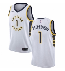 Youth Nike Indiana Pacers #1 Lance Stephenson Authentic White NBA Jersey - Association Edition