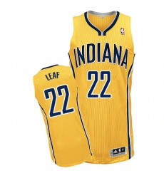 Men's Adidas Indiana Pacers #22 T. J. Leaf Authentic Gold Alternate NBA Jersey