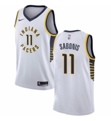 Youth Nike Indiana Pacers #11 Domantas Sabonis Authentic White NBA Jersey - Association Edition