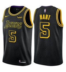 Youth Nike Los Angeles Lakers #5 Josh Hart Swingman Black NBA Jersey - City Edition