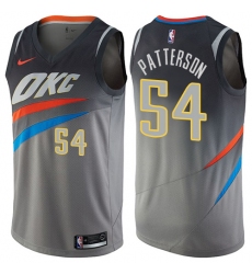 Women's Nike Oklahoma City Thunder #54 Patrick Patterson Swingman Gray NBA Jersey - City Edition