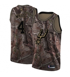 Women's Nike San Antonio Spurs #4 Derrick White Swingman Camo Realtree Collection NBA Jersey