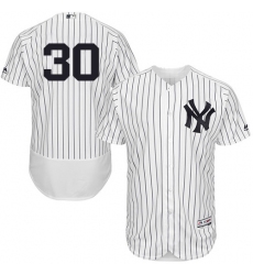 Men's Majestic New York Yankees #30 David Robertson White/Navy Flexbase Authentic Collection MLB Jersey