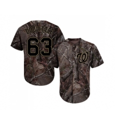 Men's Washington Nationals #63 Sean Doolittle Authentic Camo Realtree Collection Flex Base Baseball Jersey