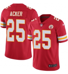 Youth Nike Kansas City Chiefs #25 Kenneth Acker Red Team Color Vapor Untouchable Limited Player NFL Jersey