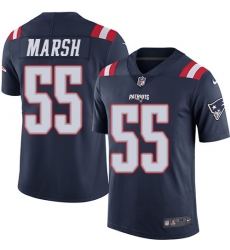 Men's Nike New England Patriots #55 Cassius Marsh Limited Navy Blue Rush Vapor Untouchable NFL Jersey