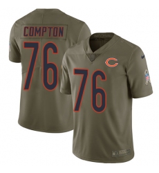 Youth Nike Chicago Bears #76 Tom Compton Limited Olive 2017 Salute to Service NFL Jersey