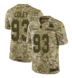 Youth Nike Cleveland Browns #93 Trevon Coley Limited Camo 2018 Salute to Service NFL Jersey
