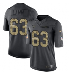 Youth Nike Houston Texans #63 Kendall Lamm Limited Black 2016 Salute to Service NFL Jersey