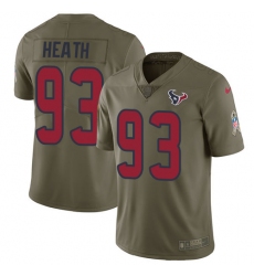 Youth Nike Houston Texans #93 Joel Heath Limited Olive 2017 Salute to Service NFL Jersey