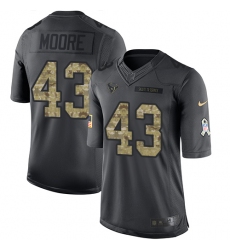 Youth Nike Houston Texans #43 Corey Moore Limited Black 2016 Salute to Service NFL Jersey