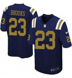 Men's Nike New York Jets #23 Terrence Brooks Limited Navy Blue Alternate NFL Jersey