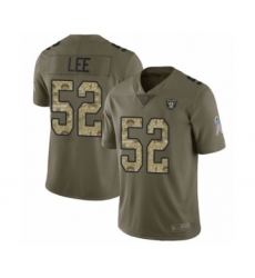 Youth Oakland Raiders #52 Marquel Lee Limited Olive Camo 2017 Salute to Service Football Jersey