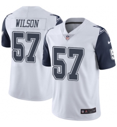 Youth Nike Dallas Cowboys #57 Damien Wilson Limited White Rush Vapor Untouchable NFL Jersey
